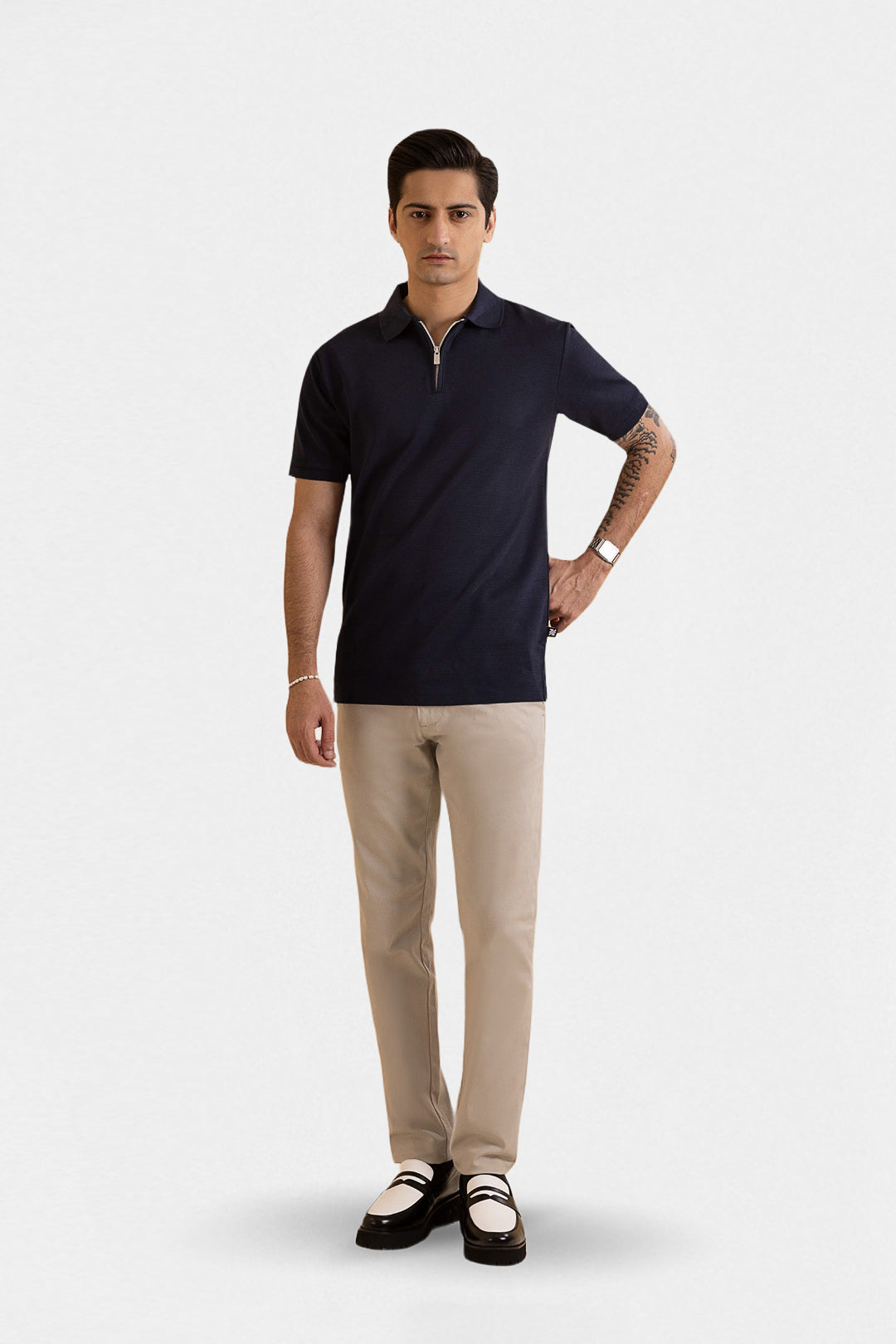 Ottoman Zipper Polo - 5001