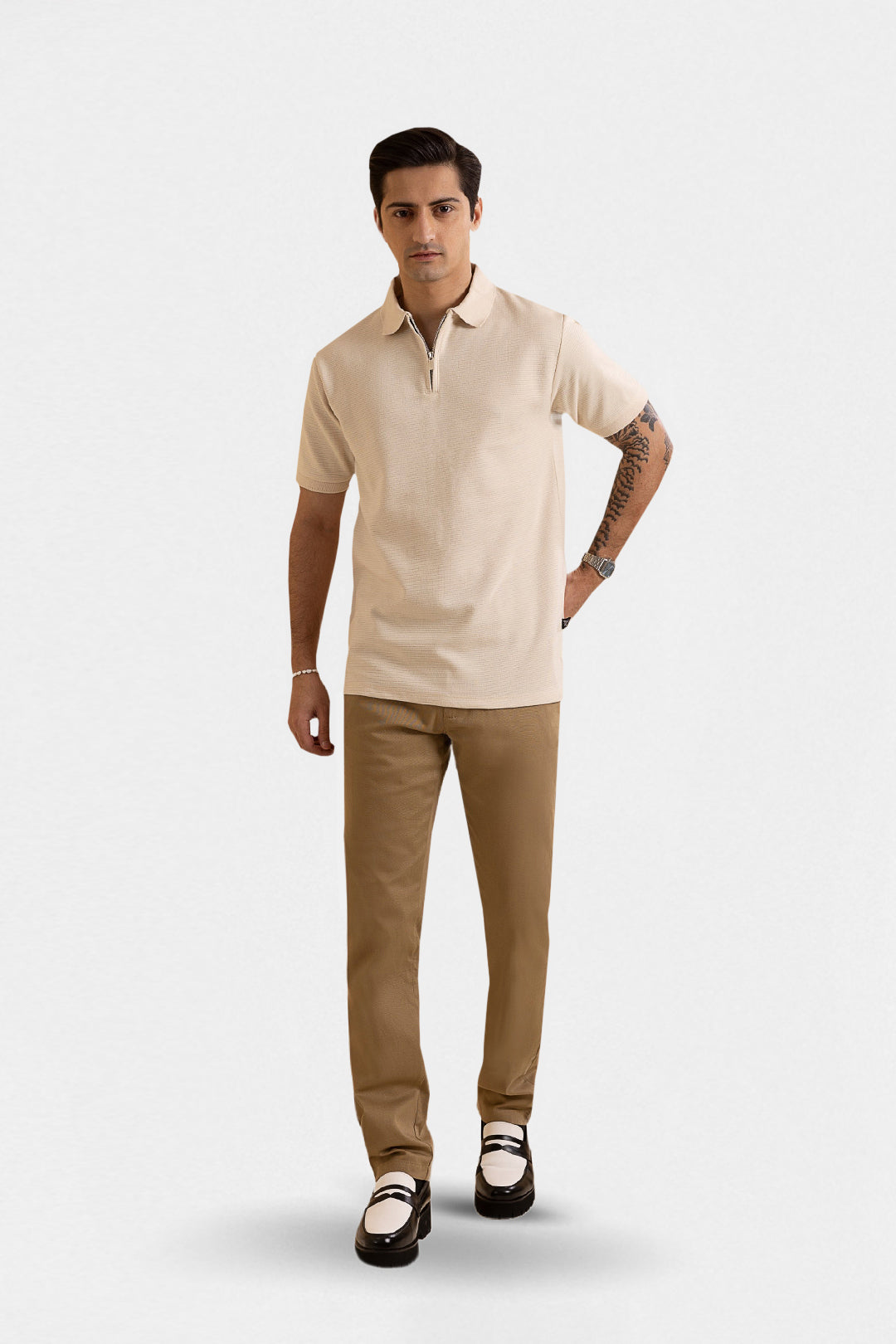 Ottoman Zipper Polo - 5001