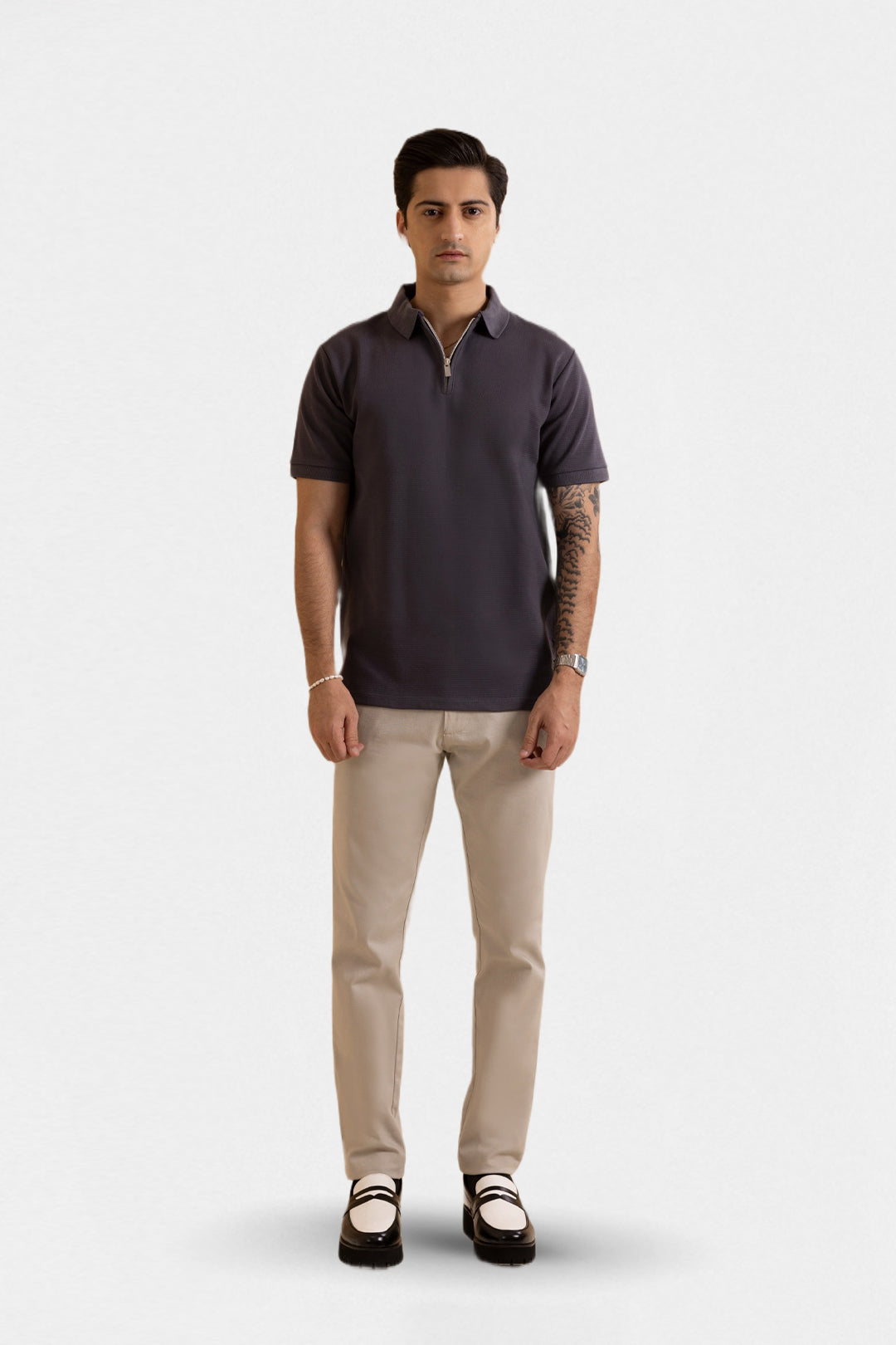Ottoman Zipper Polo - 5001