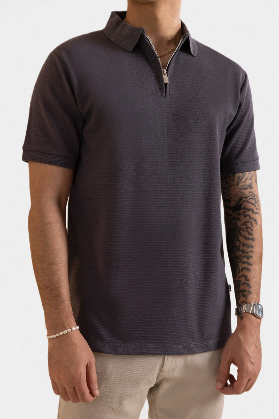 Ottoman Zipper Polo - 5001