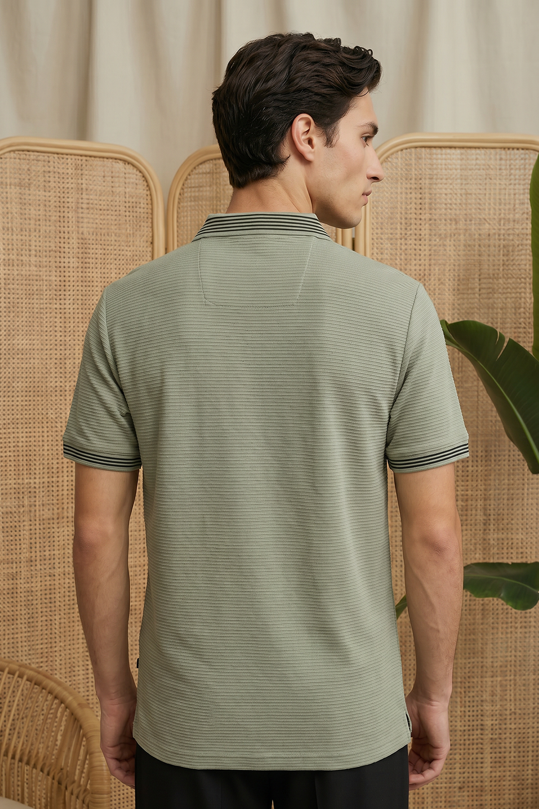 Ottoman Textured Polo - 6002