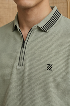 Ottoman Textured Polo - 6002