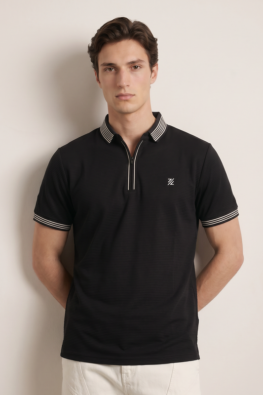 Ottoman Textured Polo - 6002