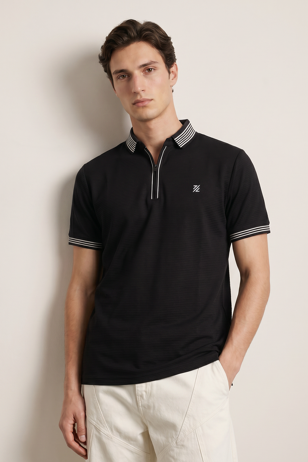 Ottoman Textured Polo - 6002