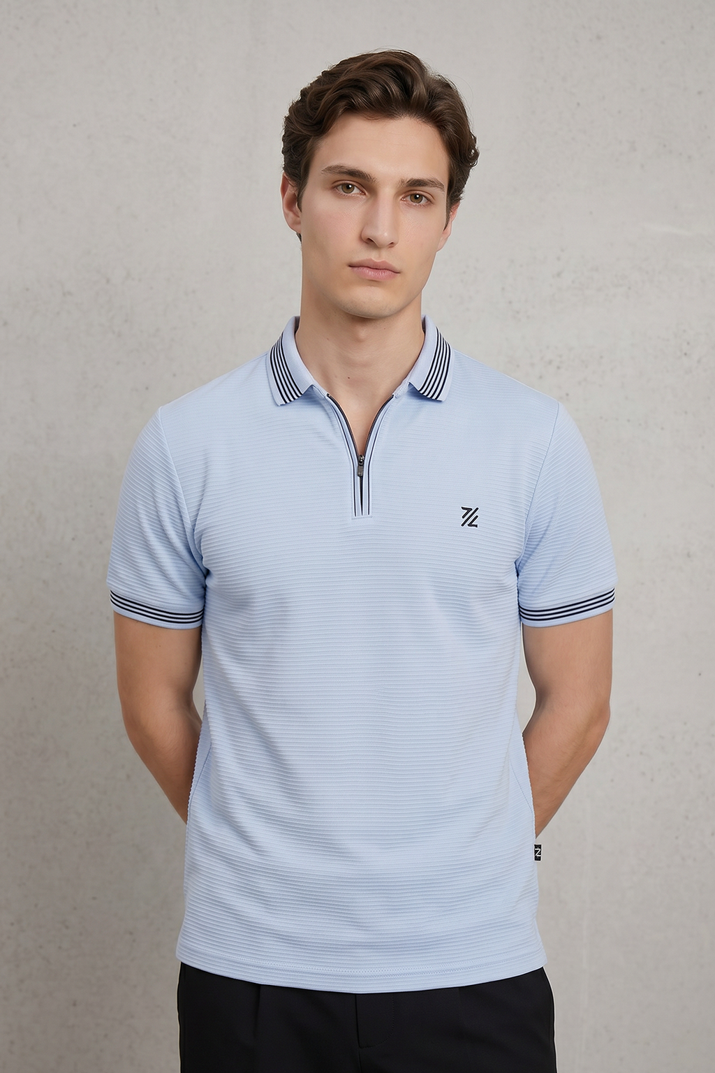 Ottoman Textured Polo - 6002