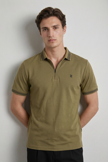 Ottoman Textured Polo - 6002
