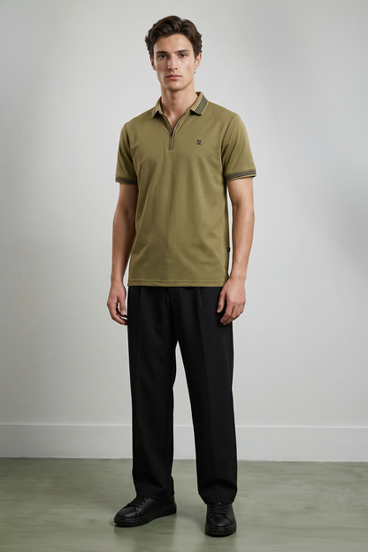 Ottoman Textured Polo - 6002