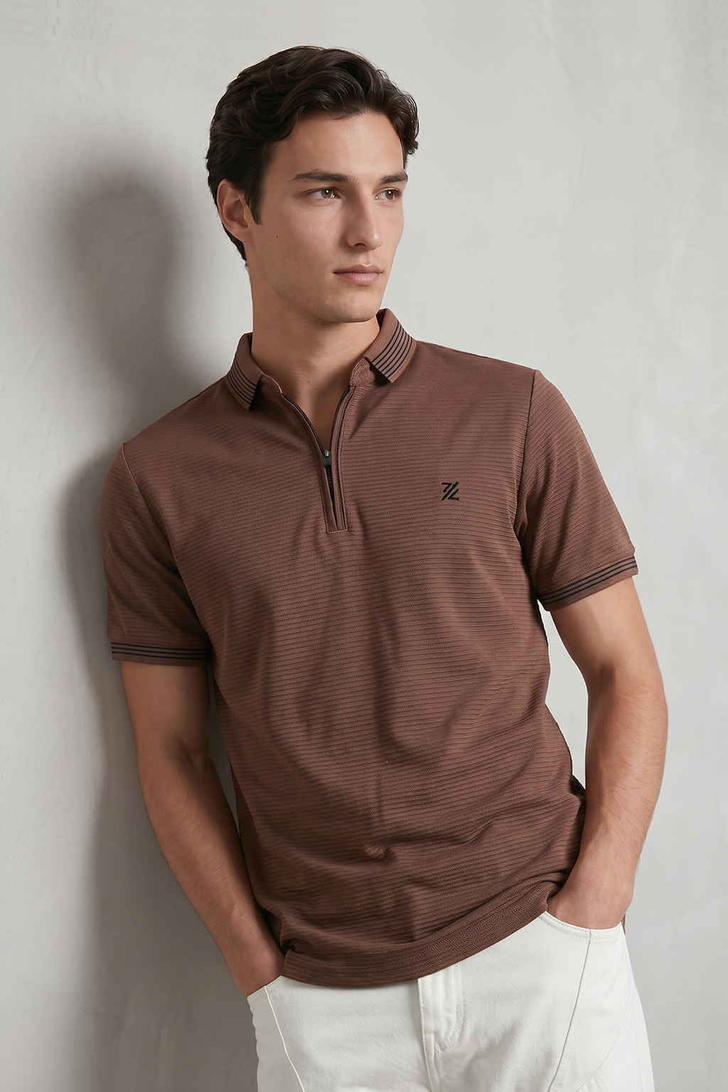 Ottoman Textured Polo - 6002