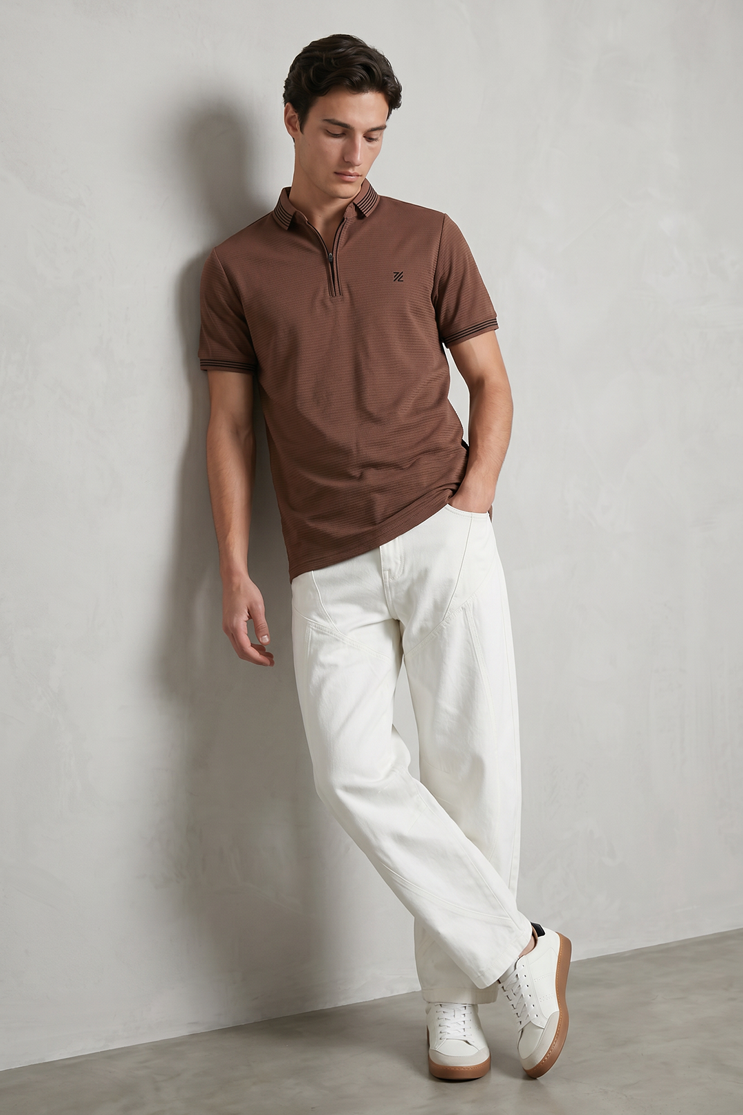 Ottoman Textured Polo - 6002