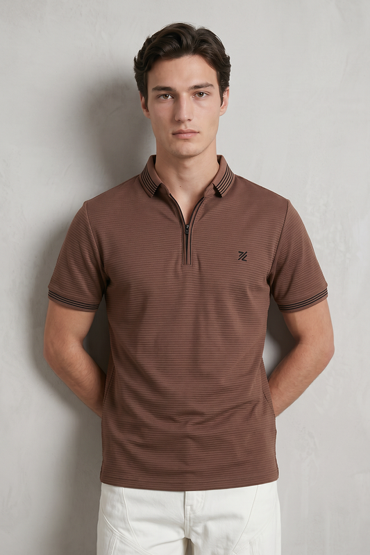 Ottoman Textured Polo - 6002