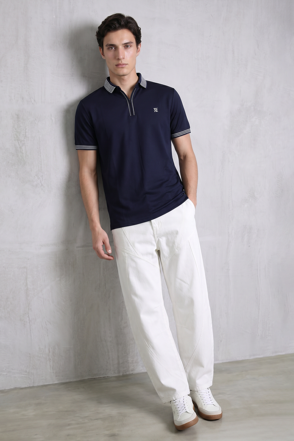 Ottoman Textured Polo - 6002