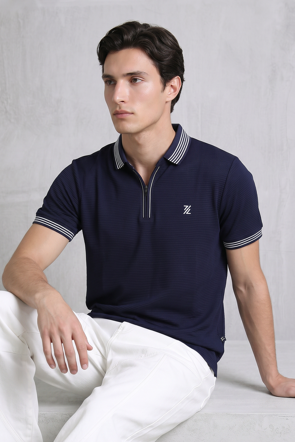 Ottoman Textured Polo - 6002