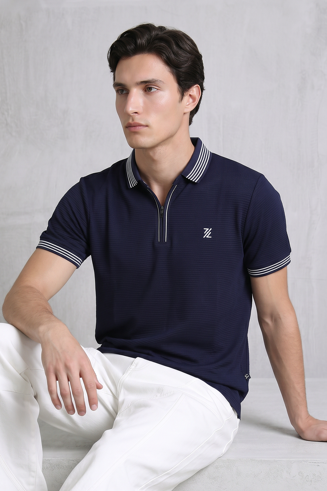 Ottoman Textured Polo - 6002