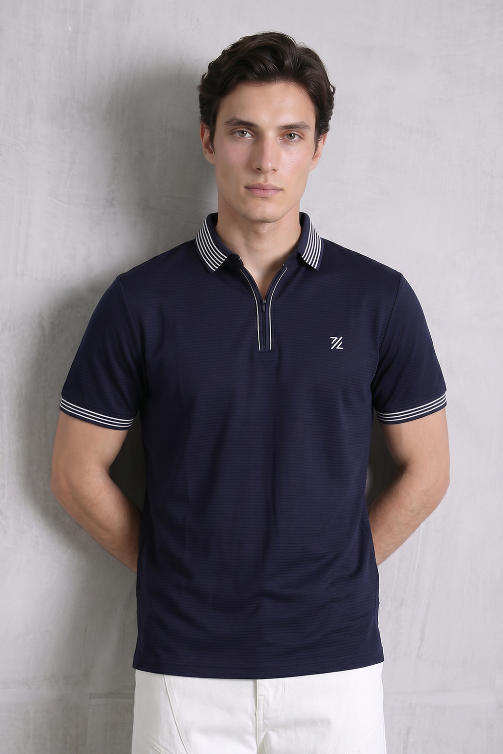 Ottoman Textured Polo - 6002