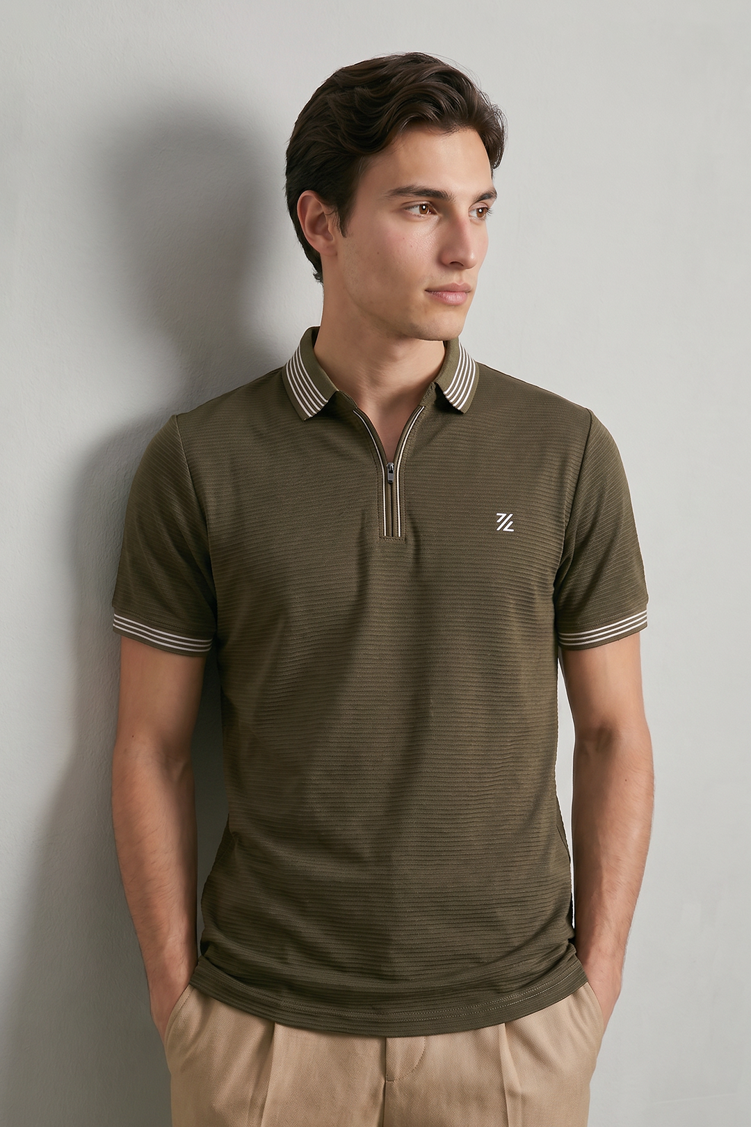 Ottoman Textured Polo - 6002
