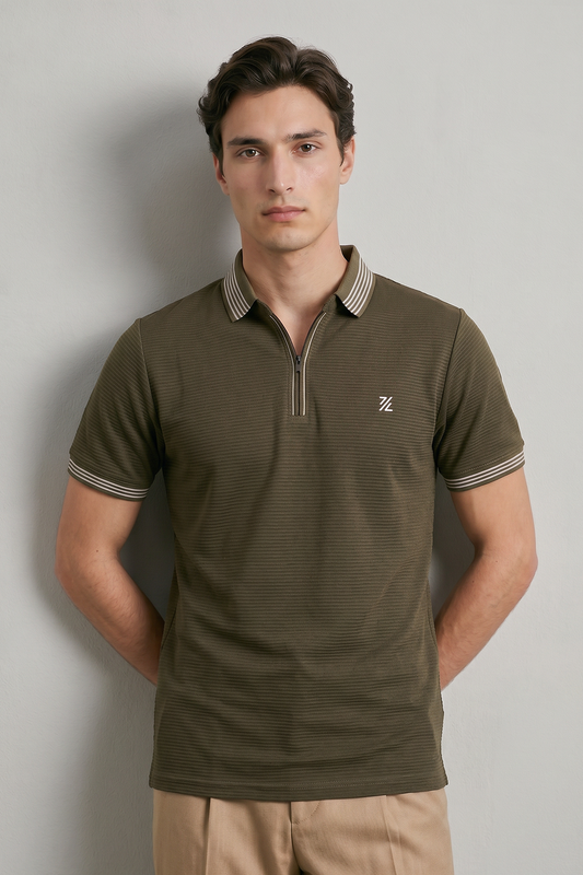 Ottoman Textured Polo - 6002
