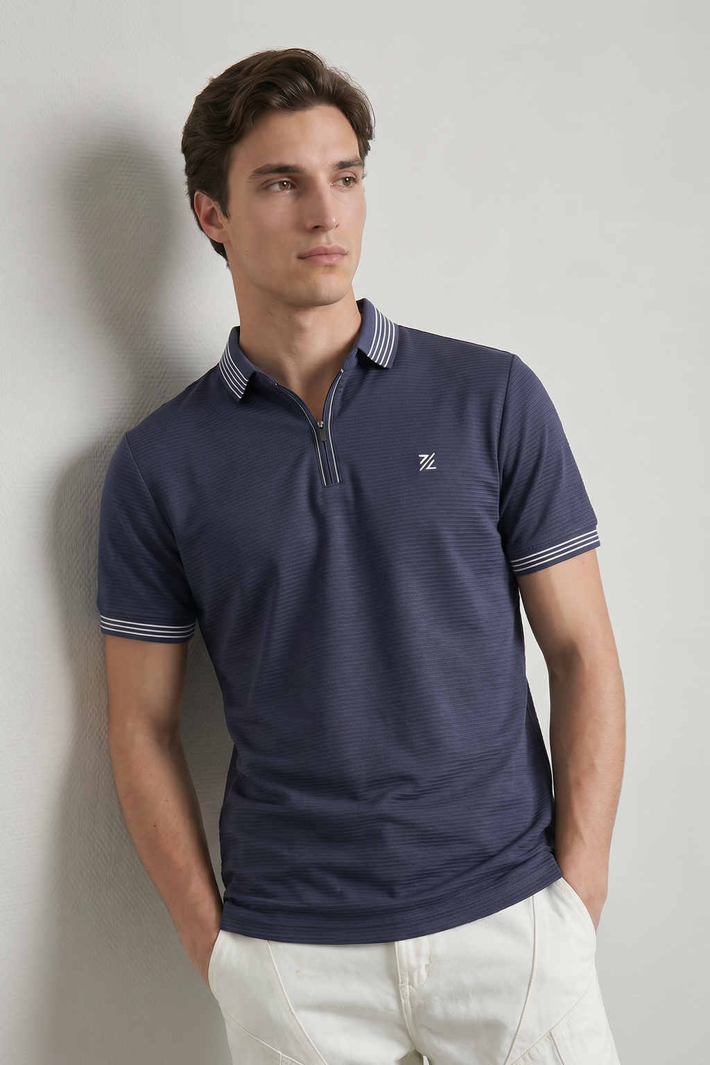 Ottoman Textured Polo - 6002