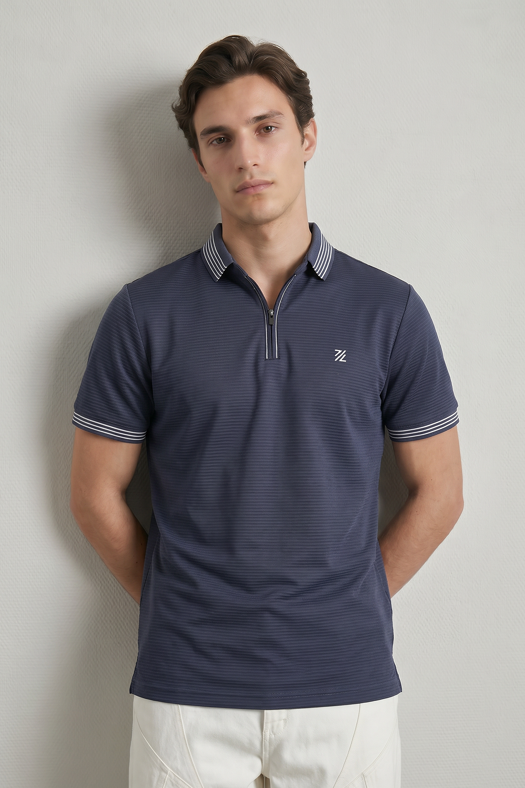 Ottoman Textured Polo - 6002