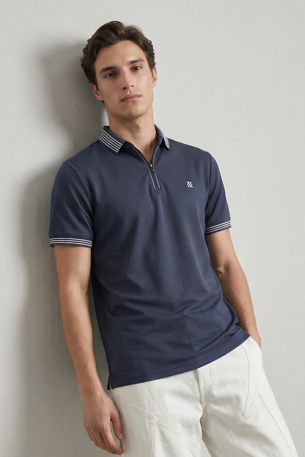 Ottoman Textured Polo - 6002