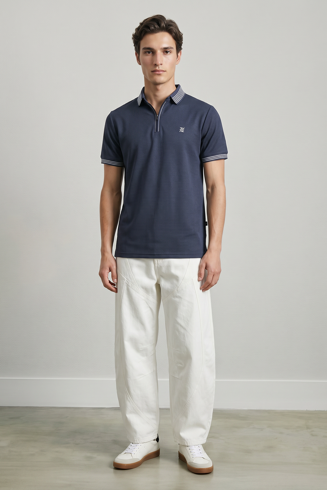 Ottoman Textured Polo - 6002