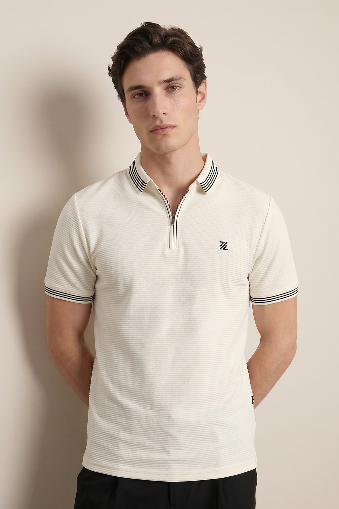 Ottoman Textured Polo - 6002