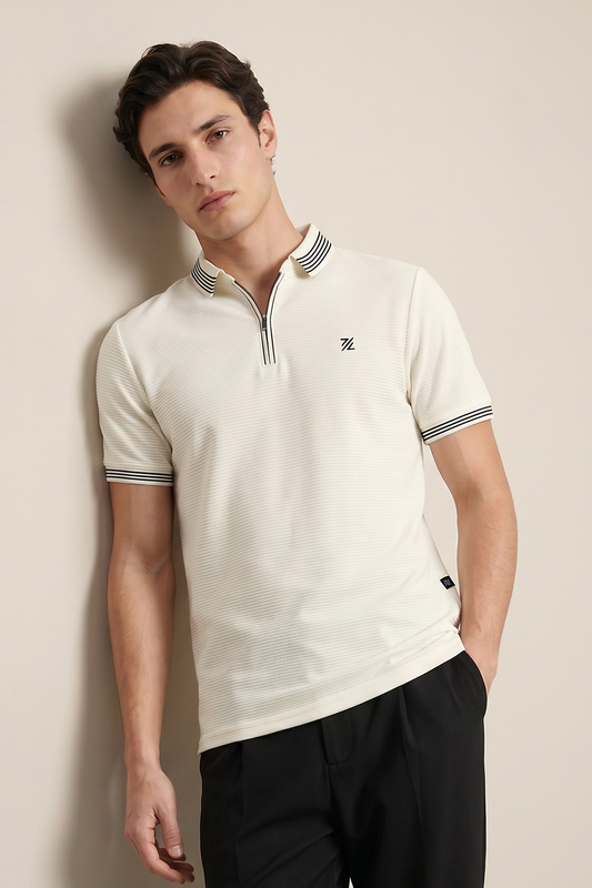 Ottoman Textured Polo - 6002