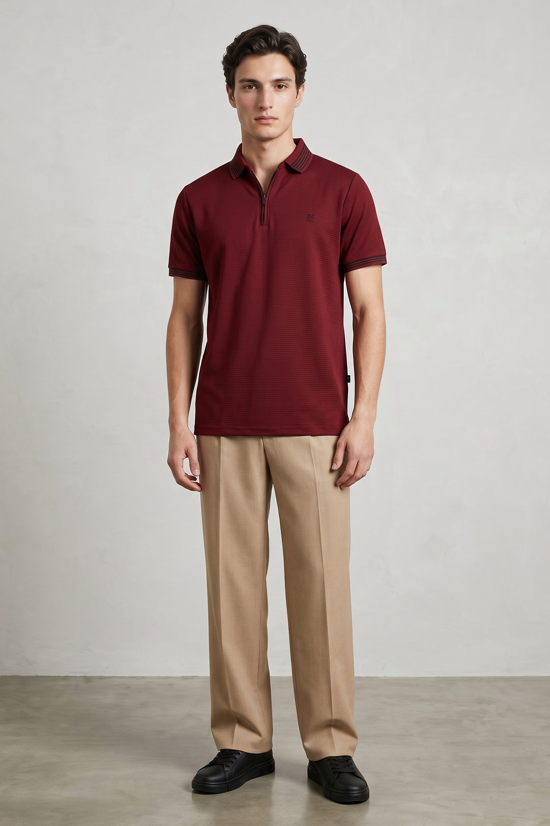 Ottoman Textured Polo - 6002