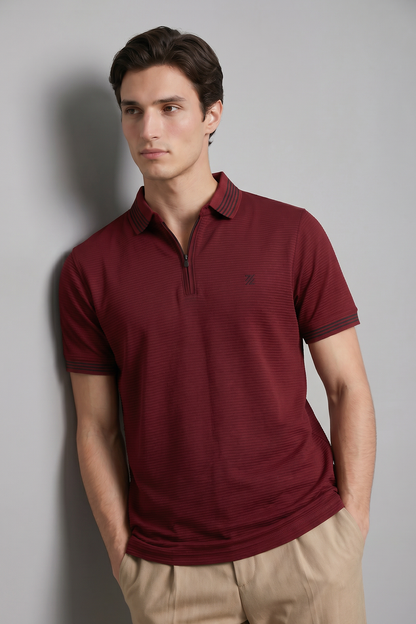 Ottoman Textured Polo - 6002