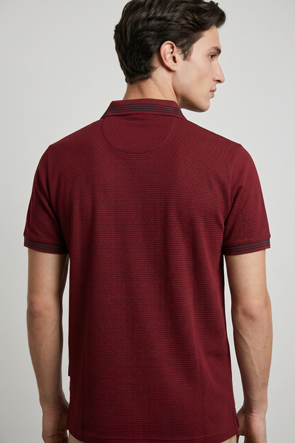 Ottoman Textured Polo - 6002