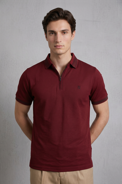 Ottoman Textured Polo - 6002
