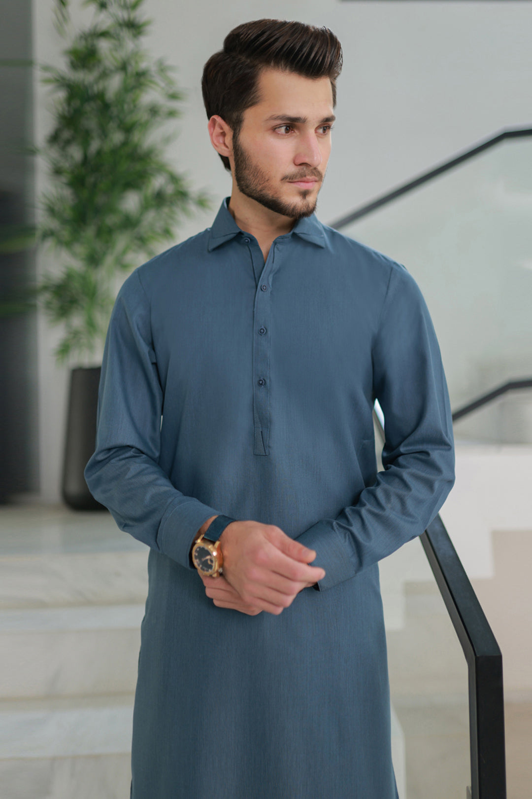 Jade Shalwar Kameez for Men Wash Wear Fabric Suit