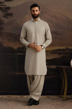 Slub Textured Shalwar Kameez - 2601