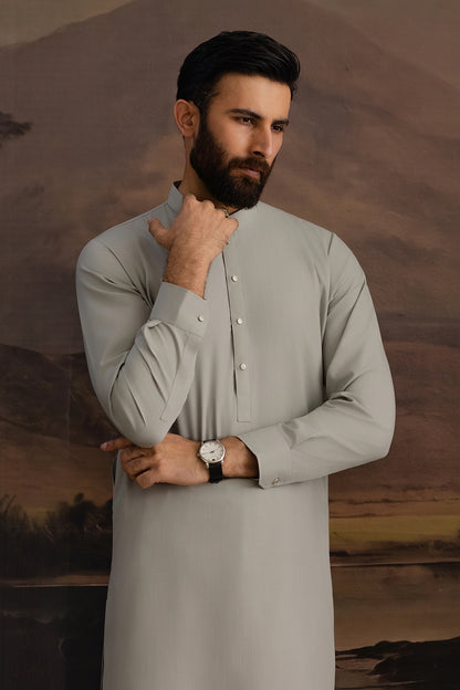 Slub Textured Shalwar Kameez - 2610
