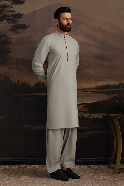 Slub Textured Shalwar Kameez - 2610