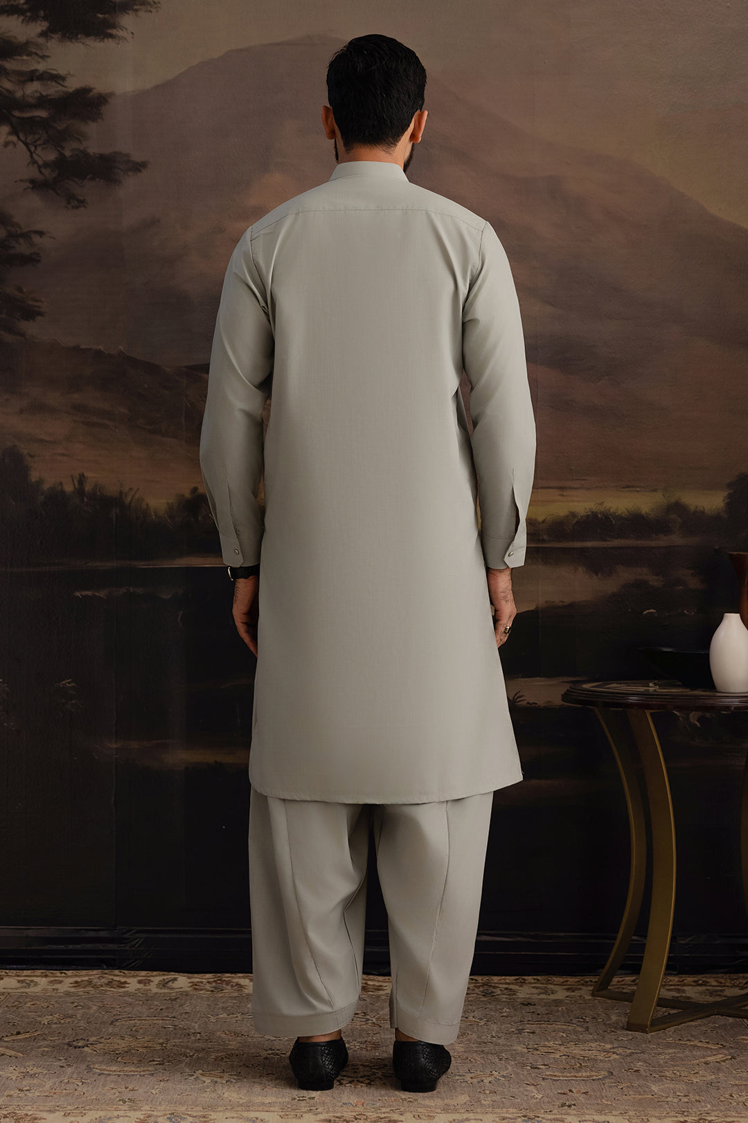 Slub Textured Shalwar Kameez - 2610
