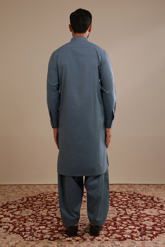 Slub Textured Shalwar Kameez - 2612