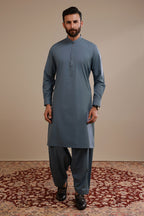 Slub Textured Shalwar Kameez - 2612