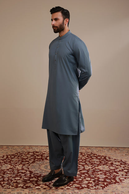 Slub Textured Shalwar Kameez - 2612