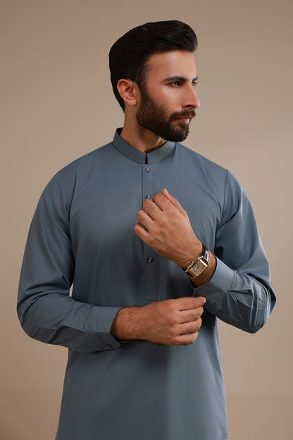 Slub Textured Shalwar Kameez - 2612