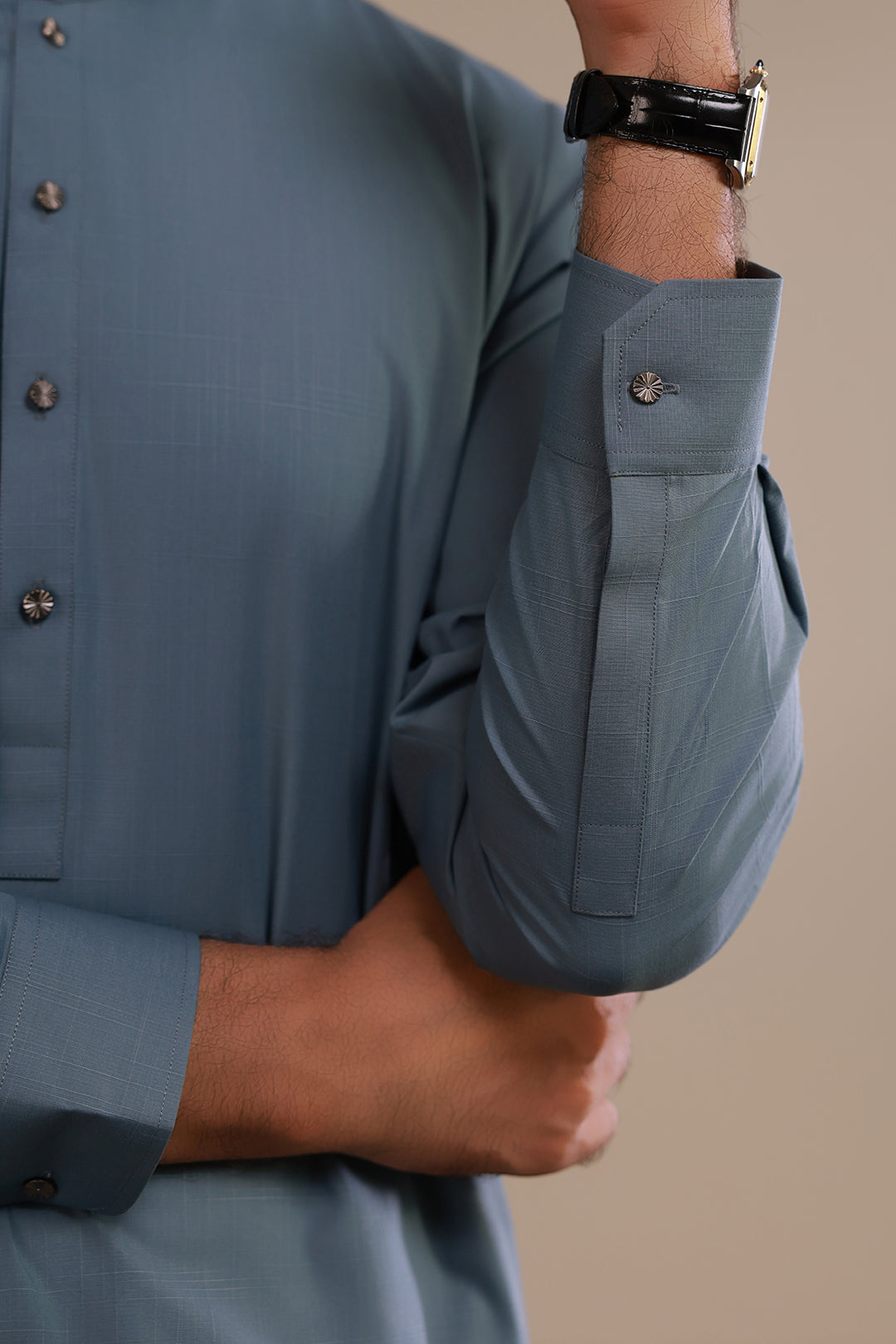 Slub Textured Shalwar Kameez - 2612