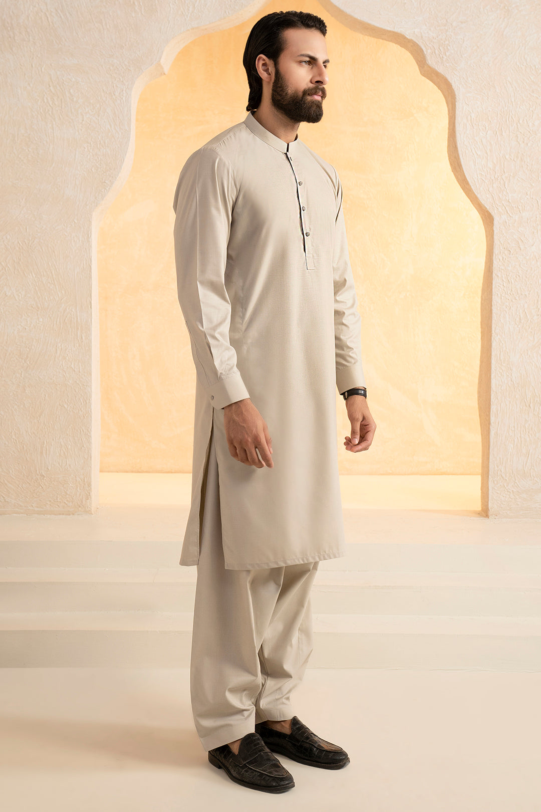 Slub Textured Shalwar Kameez - 9003