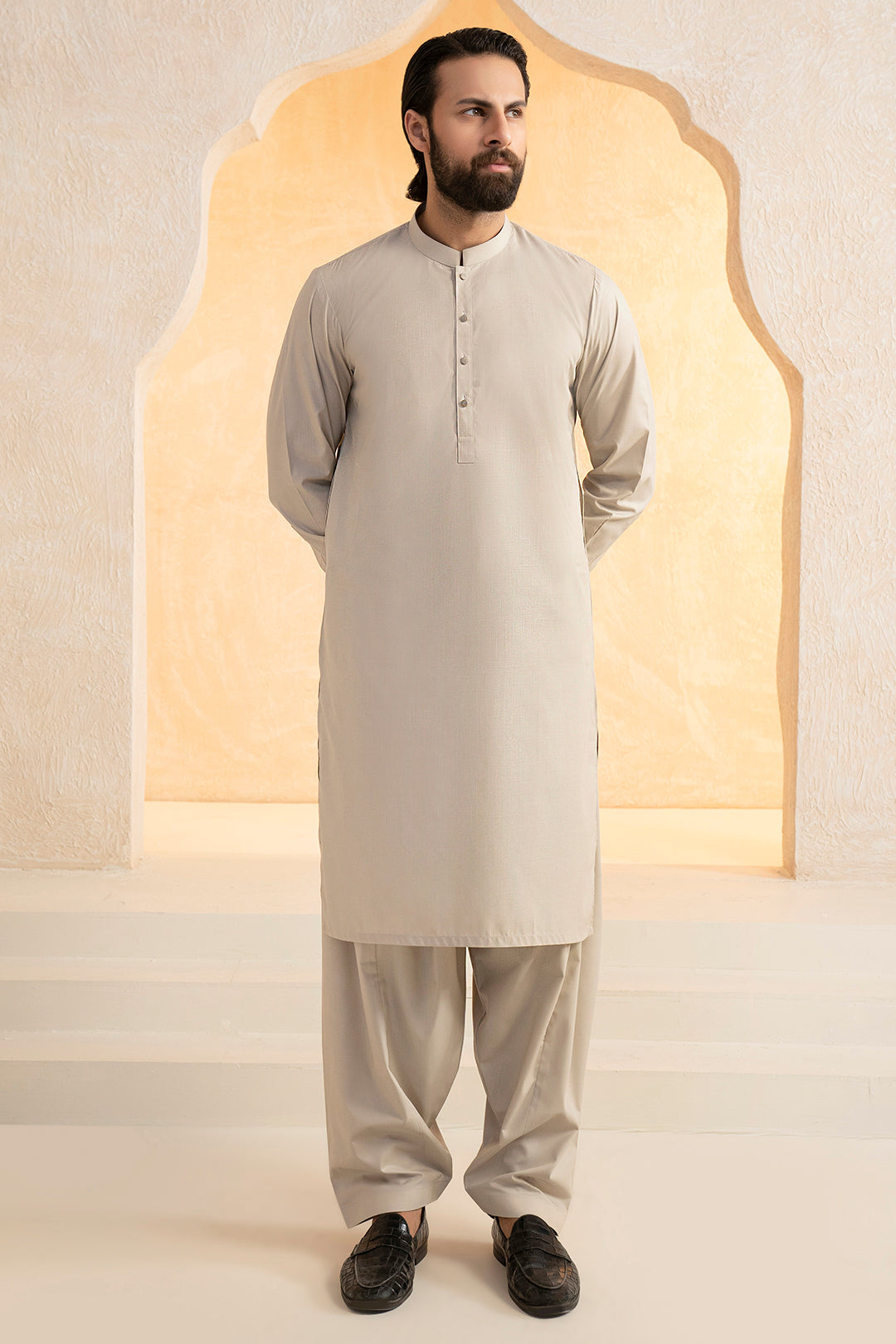 Slub Textured Shalwar Kameez - 9003