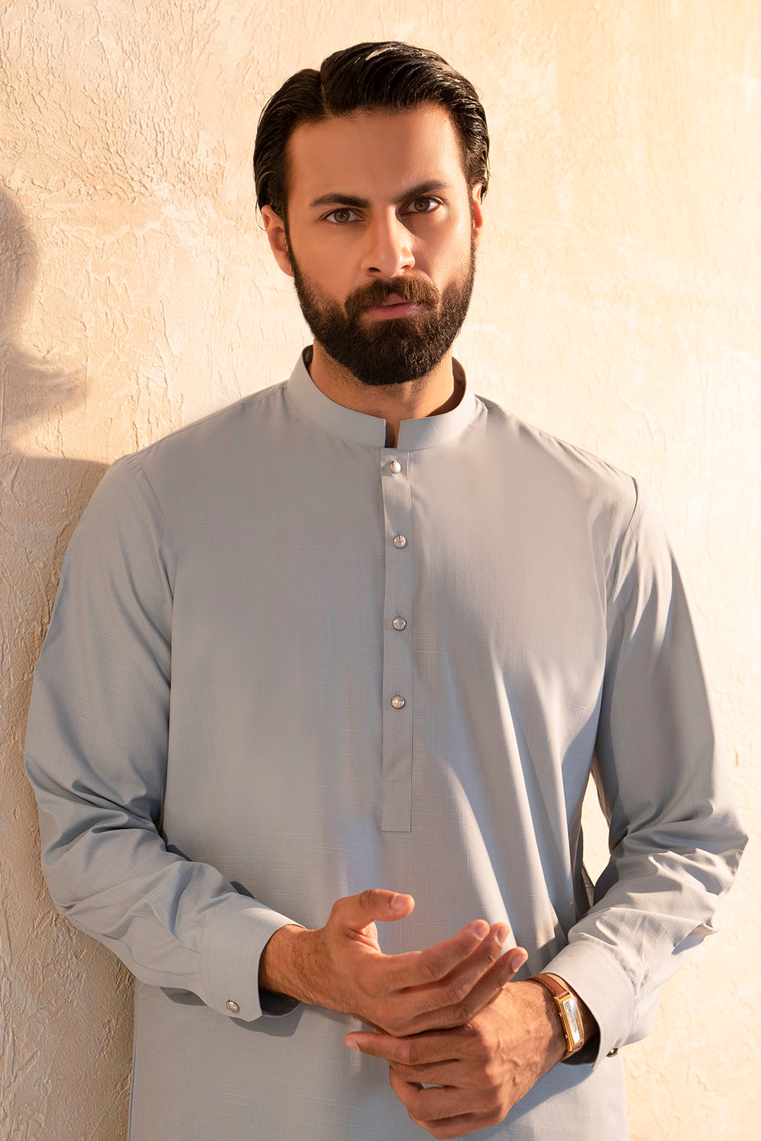 Slub Textured Shalwar Kameez - 9005