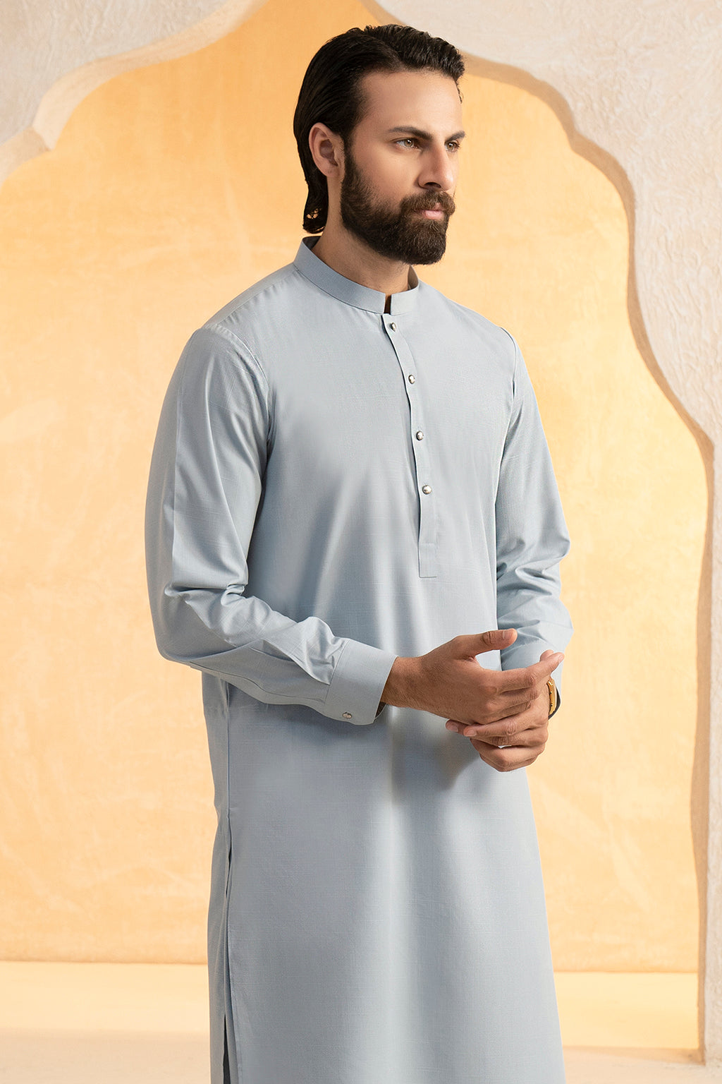 Slub Textured Shalwar Kameez - 9005