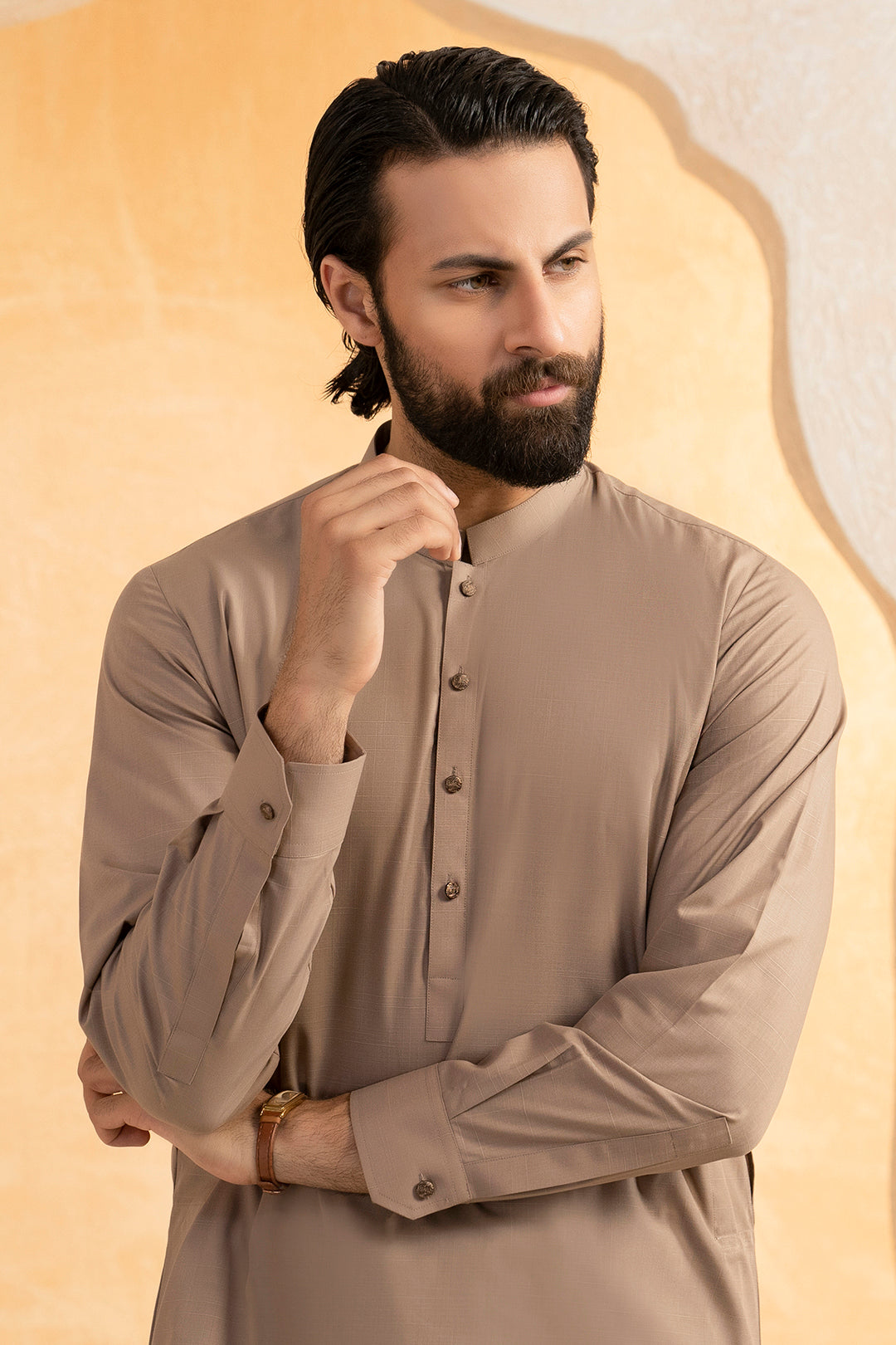 Slub Textured Shalwar Kameez - 9009