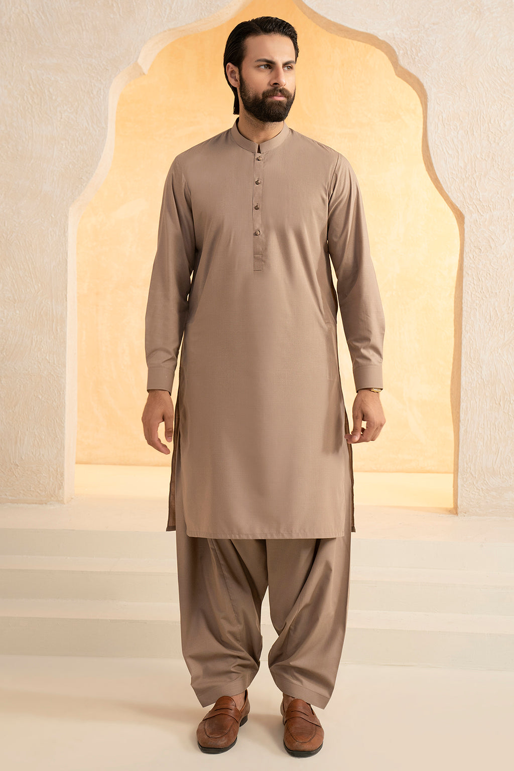 Slub Textured Shalwar Kameez - 9009