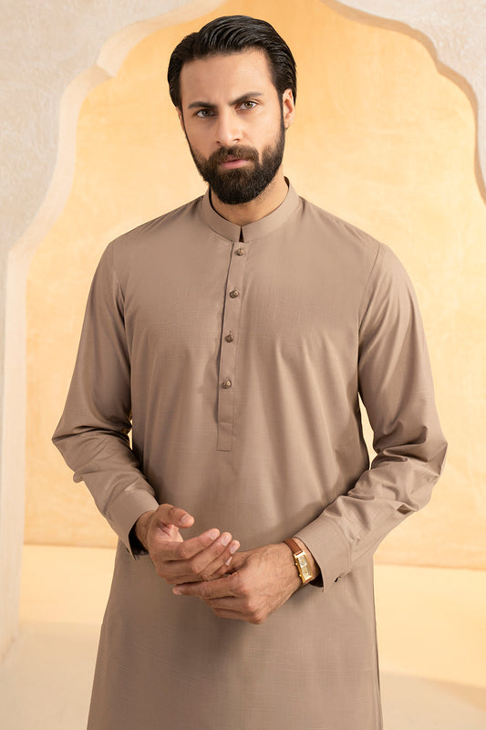 Slub Textured Shalwar Kameez - 9009