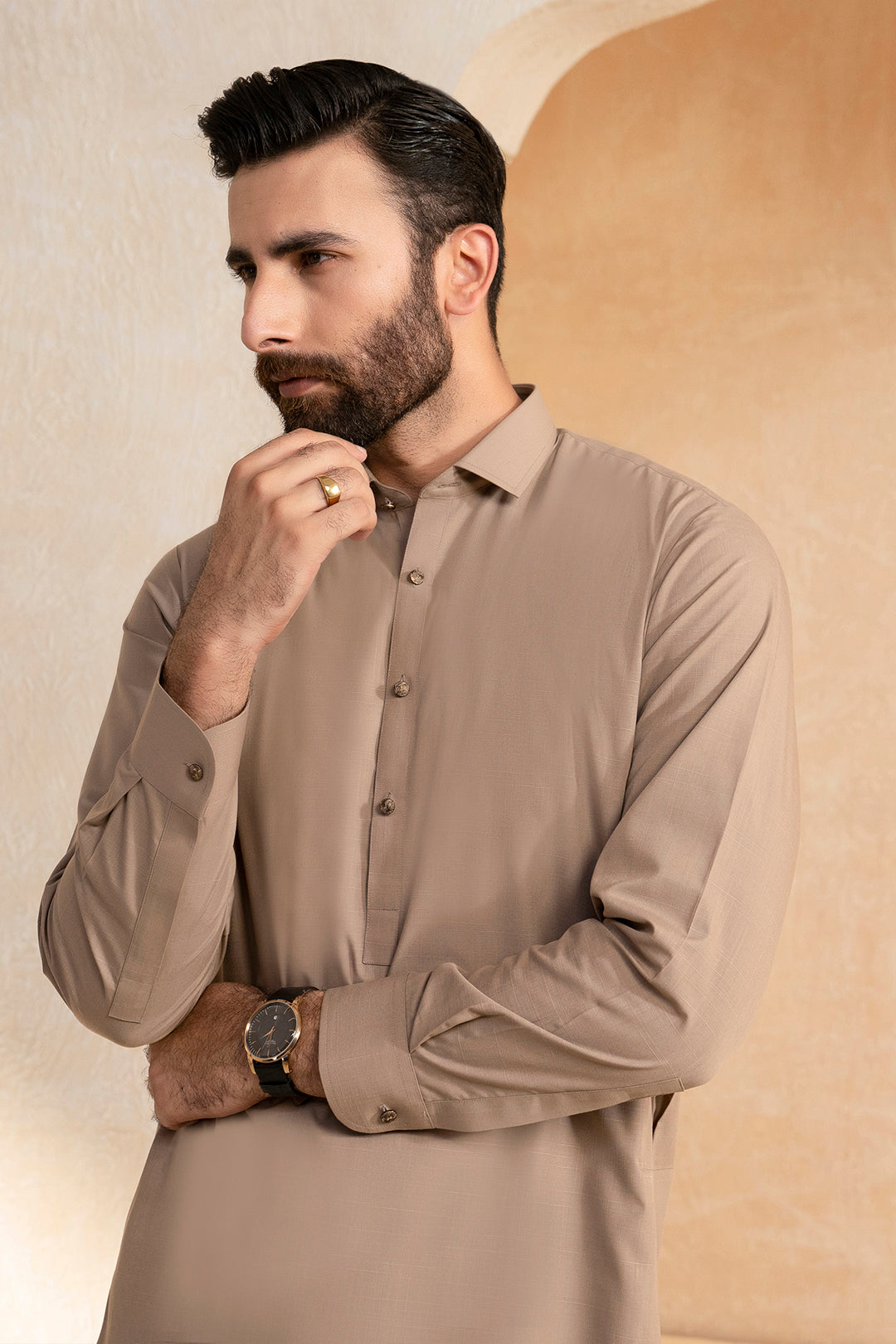 Slub Textured Shalwar Kameez - 9010