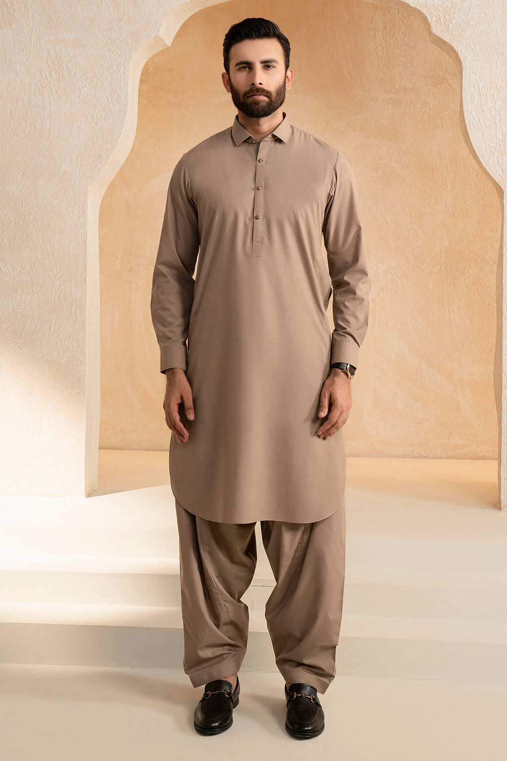 Slub Textured Shalwar Kameez - 9010