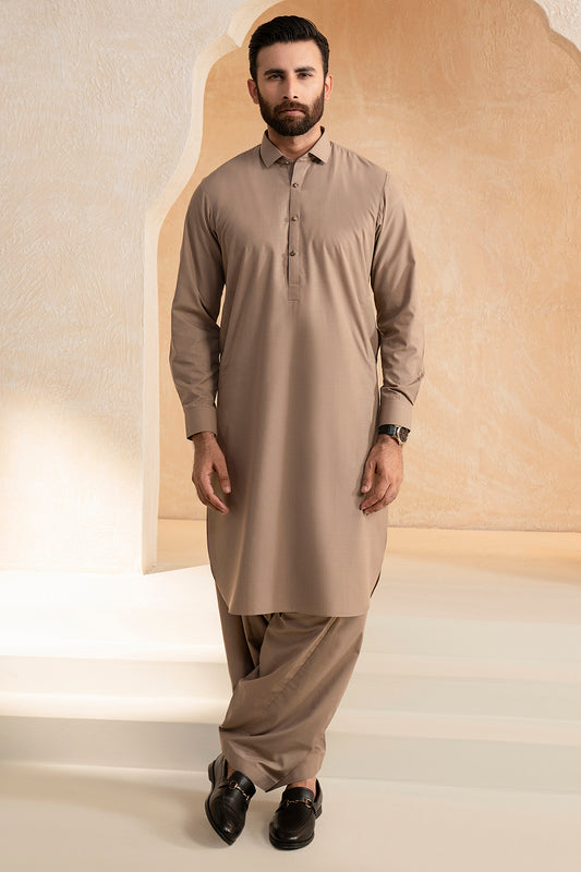 Slub Textured Shalwar Kameez - 9010